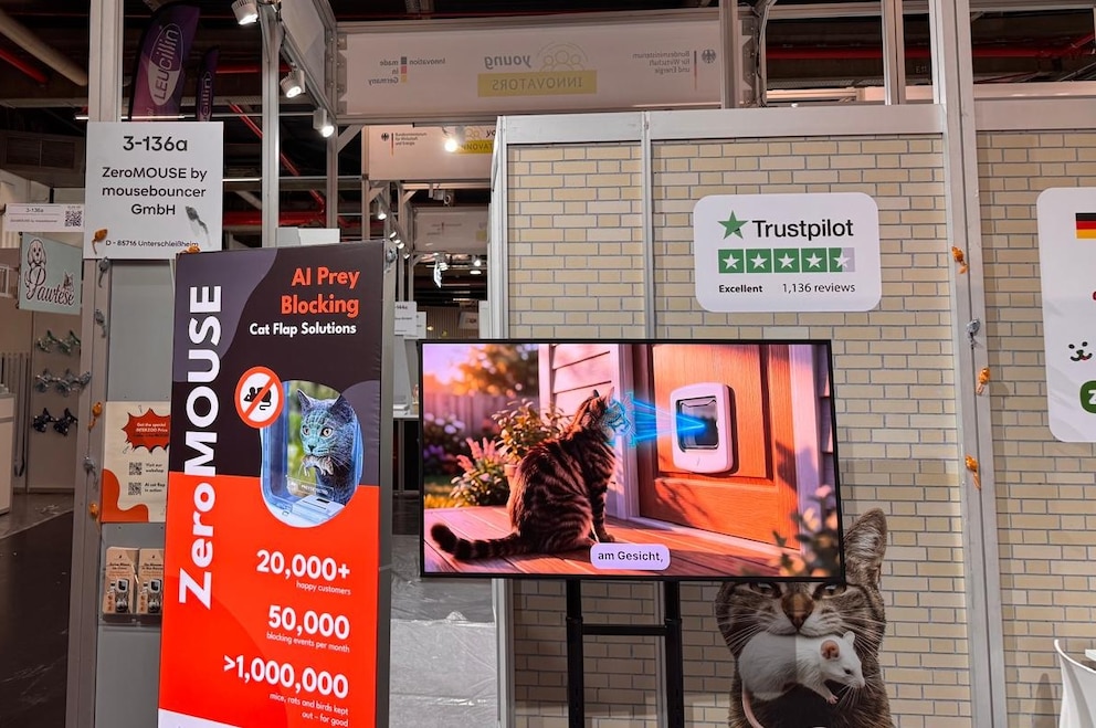Die KI-Katzenklappe von ZeroMOUSE&trade; erkennt laut Hersteller, ob eine Katze Beute ins Haus bringen will &ndash; und blockiert den Eingang automatisch