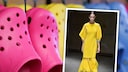 Plastik-Crocs zum Designerkleid – für Christopher Kane eine geschmackvolle Kombi