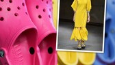 Plastik-Crocs zum Designerkleid – für Christopher Kane eine geschmackvolle Kombi