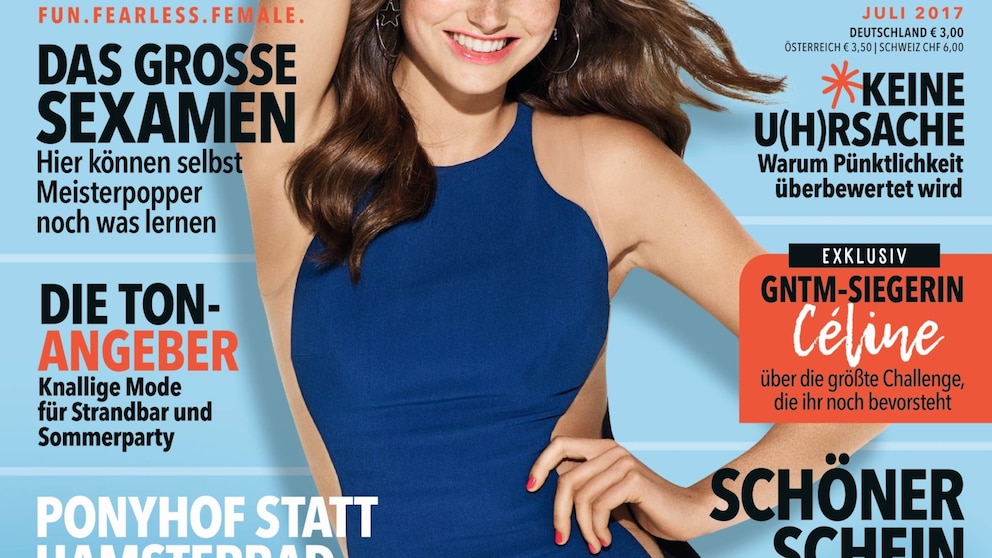 Celine Bethmann auf der Cover der Cosmopolitan