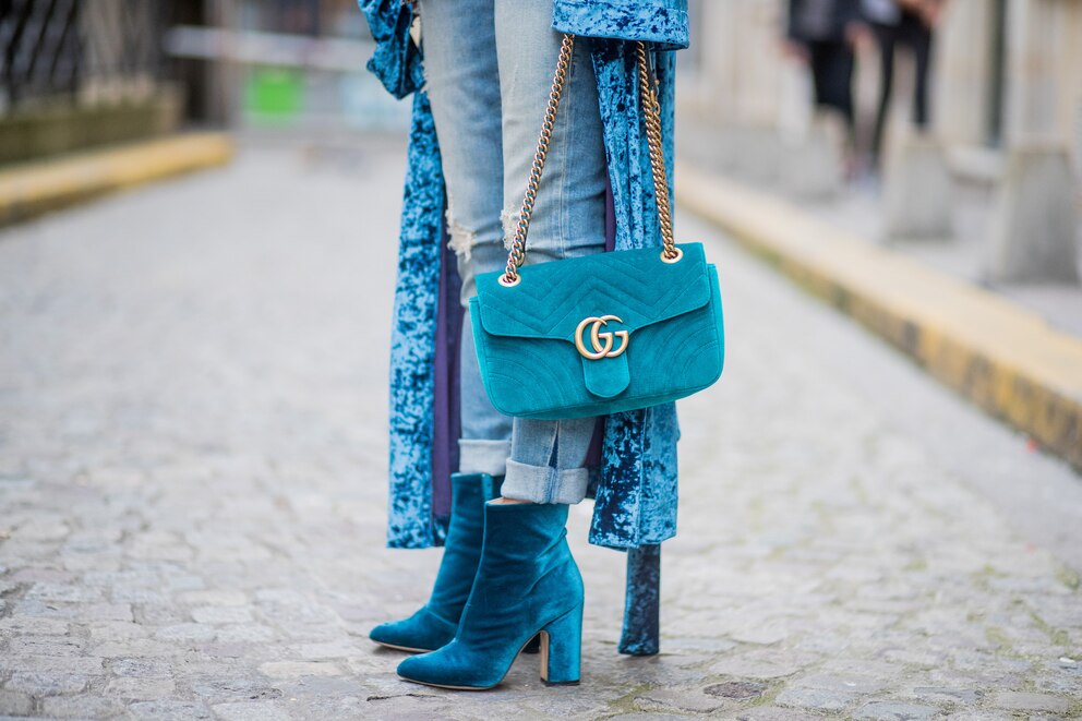 Street Style blaue Ankle Boots