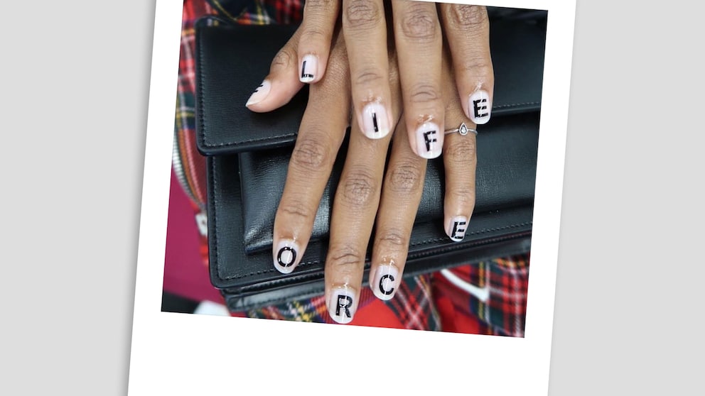 "Lettering-Nails" liegen voll im Trend.