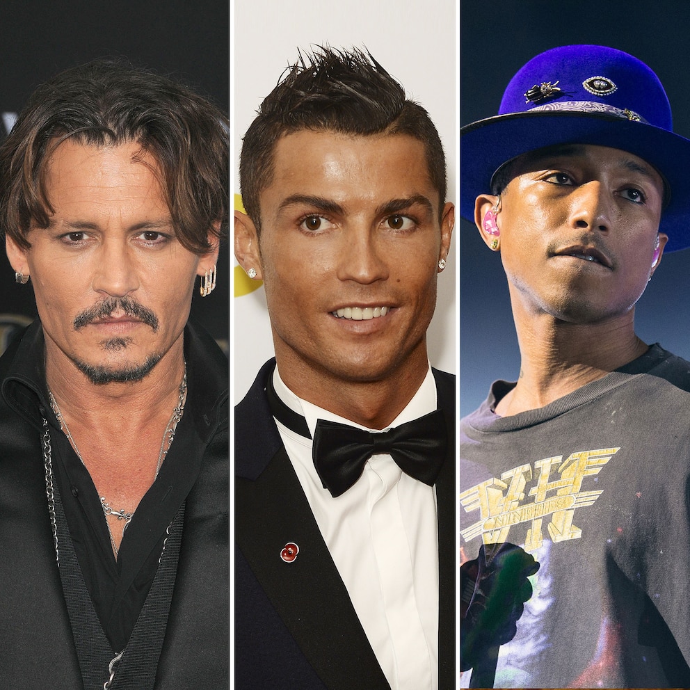 Johnny Depp, Cristiano Ronaldo und Pharrell Williams