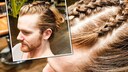 Mann mit geflochtenen Haaren