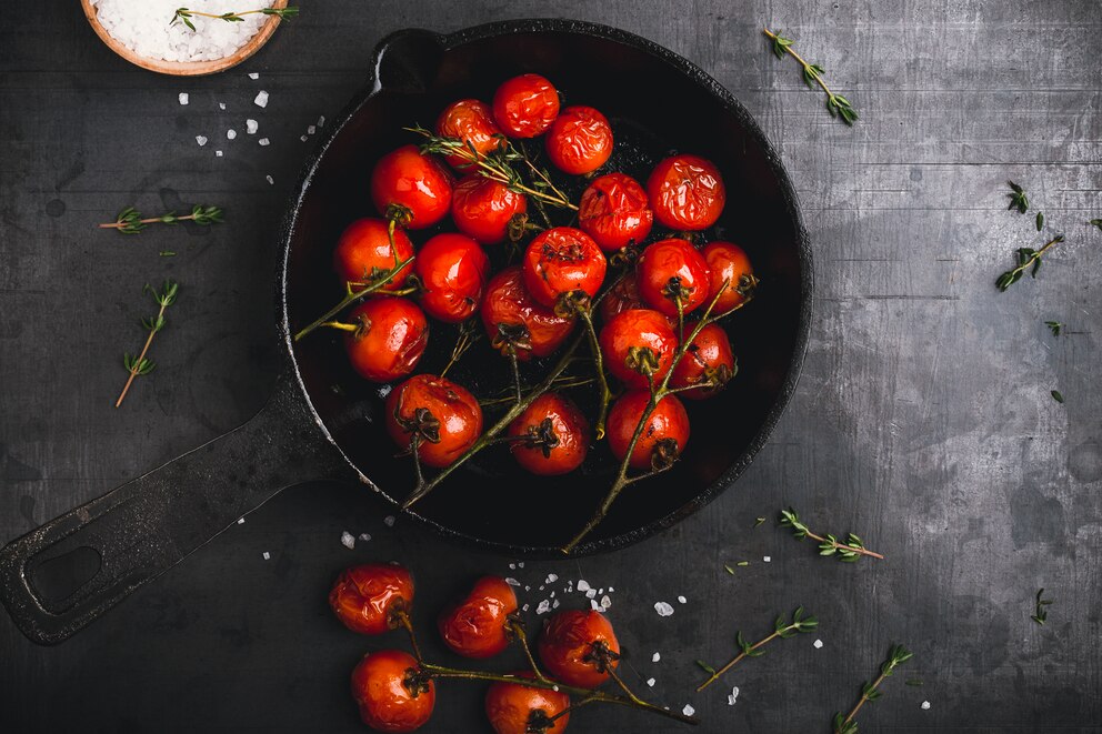 Roasted cherry tomatoes with thyme