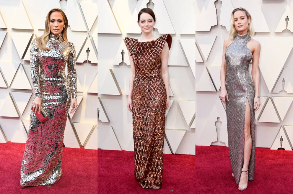 Jennifer Lopez, Emma Stone und Brie Larson zeigten Mut zum Metallic-Look