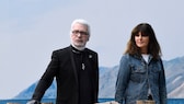 Virginie Viard und Karl Lagerfeld nach der Chanel Show im Januar 2019