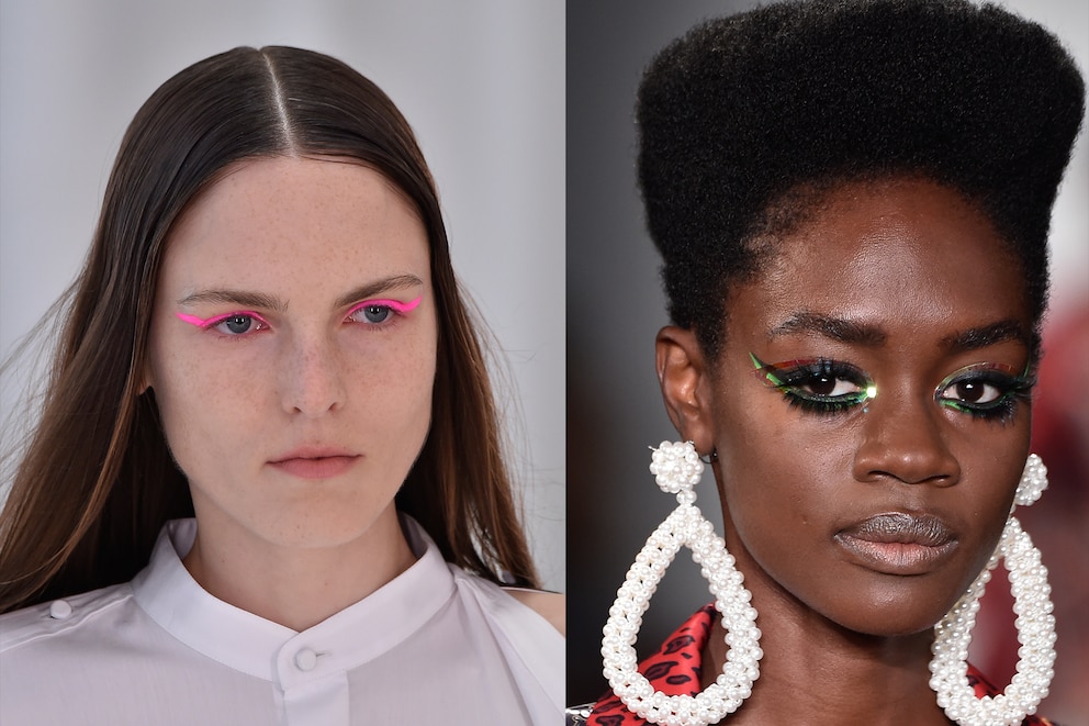 Models mit buntem Eyeliner