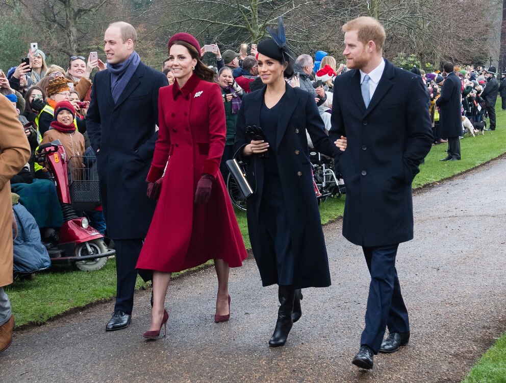 William, Kate, Meghan und Harry (v.l.)