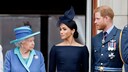 Queen Elizabeth mit Harry und Meghan