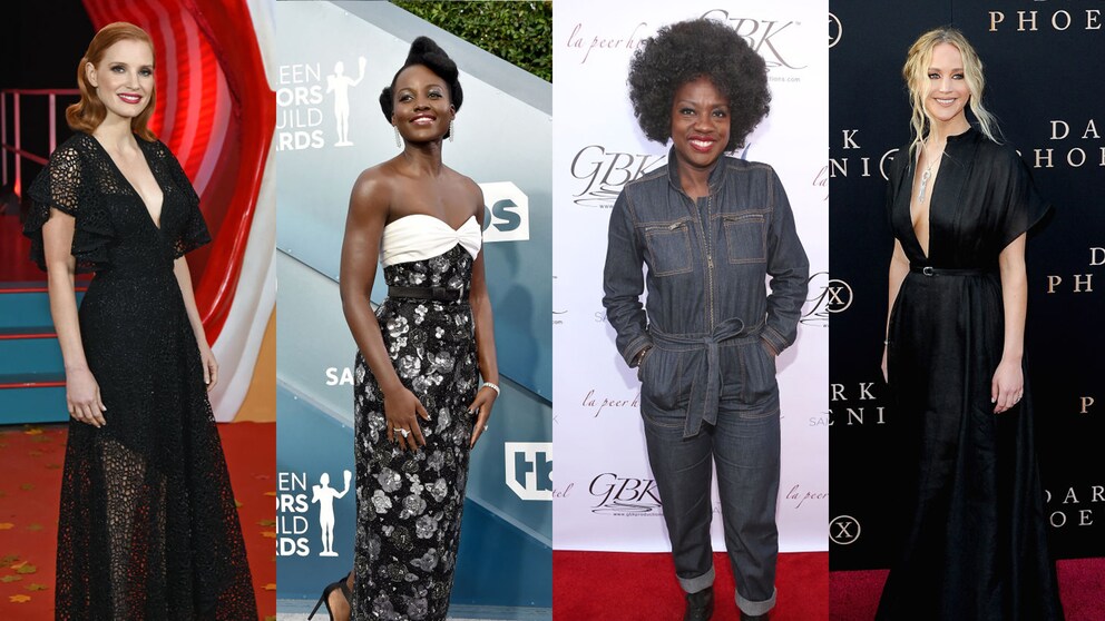 Jessica Chastain, Lupita Nyong'o, Viola Davis und Jennifer Lawrence