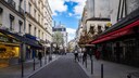Leer gefegte Straßen in Paris