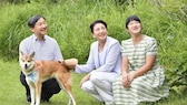 Kaiser Naruhito, Ehefrau Masako und Tochter Aiko und Hund Yuri