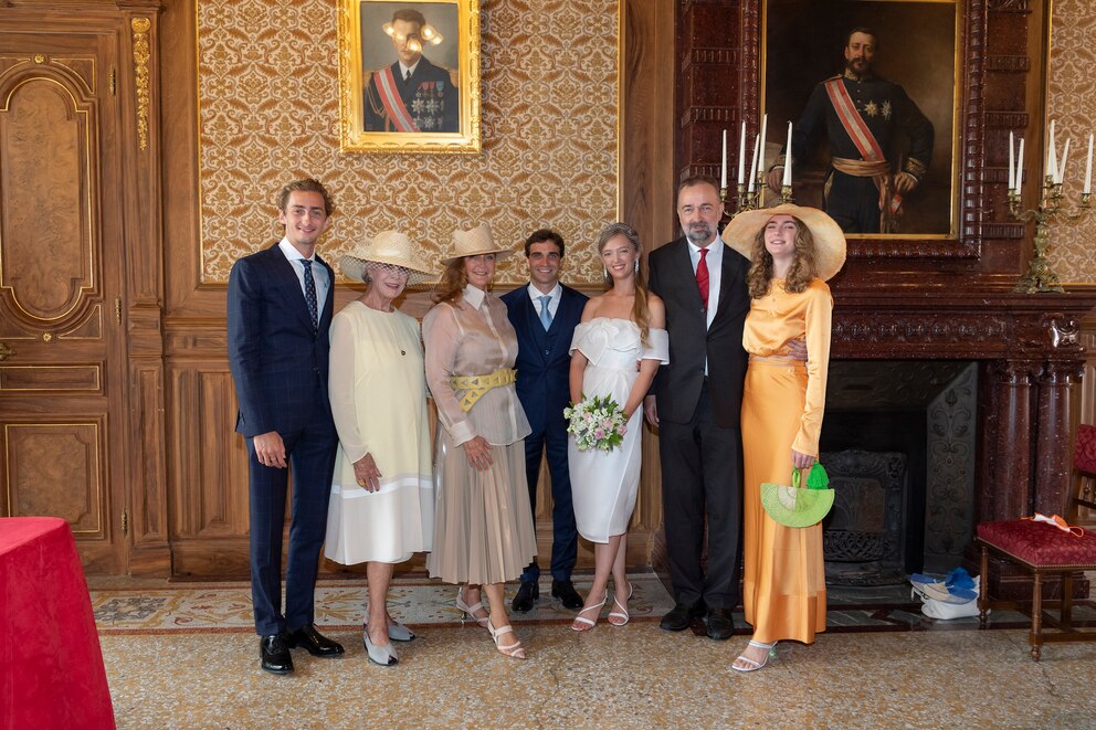 Habsburg Familie bei der Hochzeit von Elonore von Habsburg