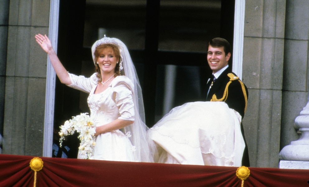 Sarah Ferguson und Prinz Andrew bei ihrer Hochzeit