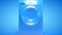 Waschmaschine in Blau