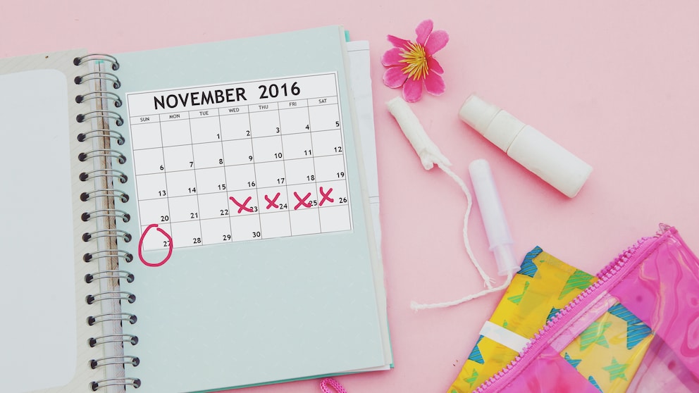 Kalender mit der Menstruation