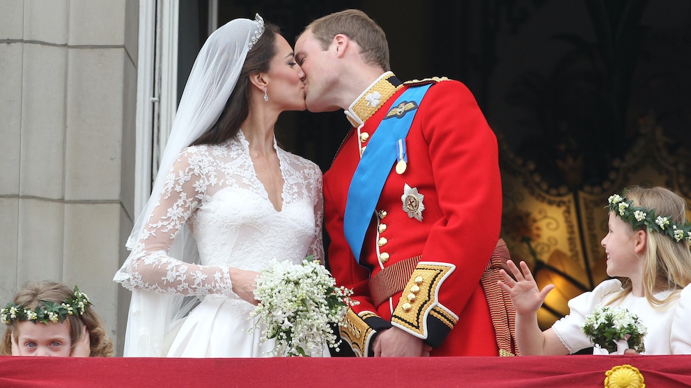 Kate und William und ihr Hochzeitskuss