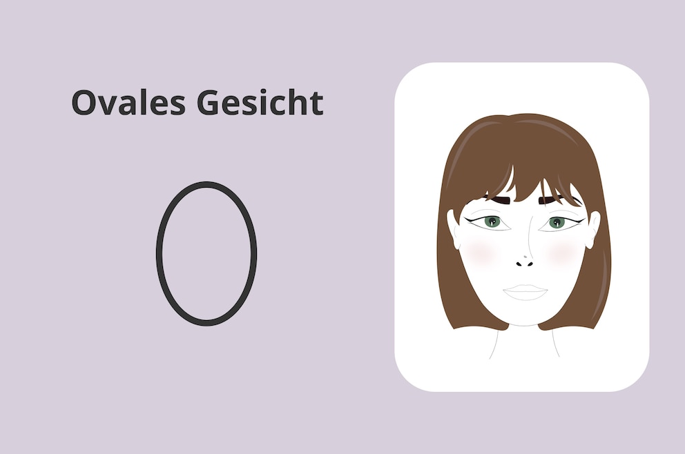 Grafik Pony bei ovaler Gesichtsform