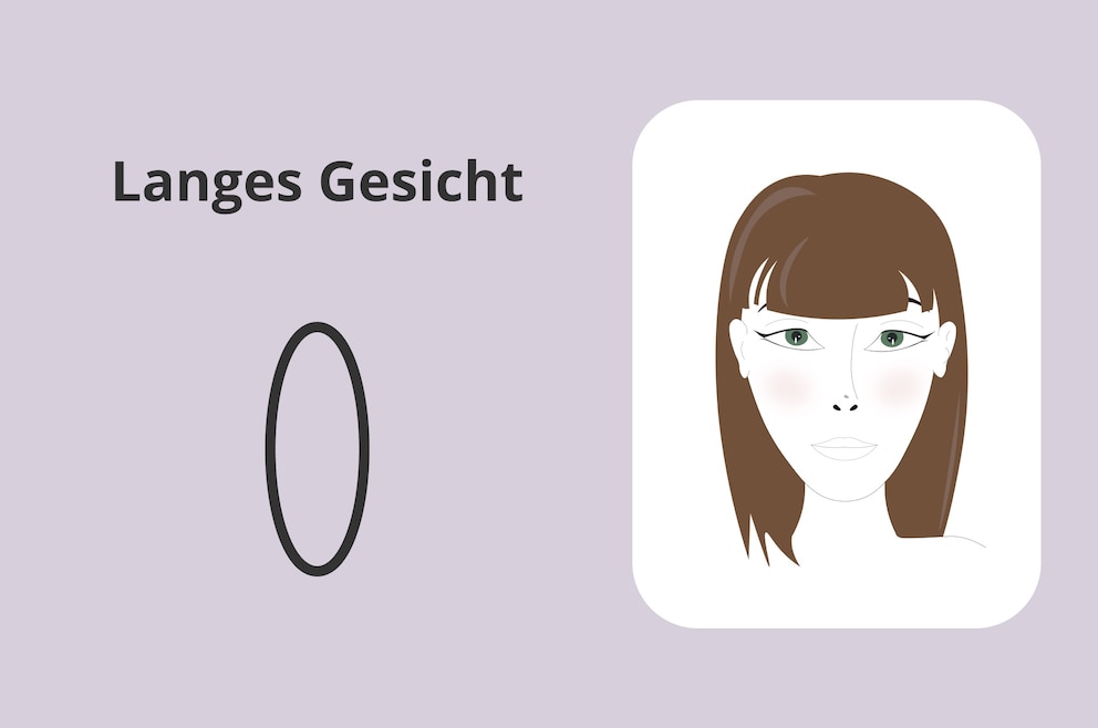 Grafik Pony bei langer Gesichtsform