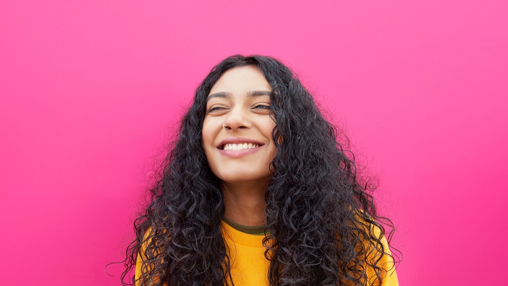 Frau mit schönen Haaren