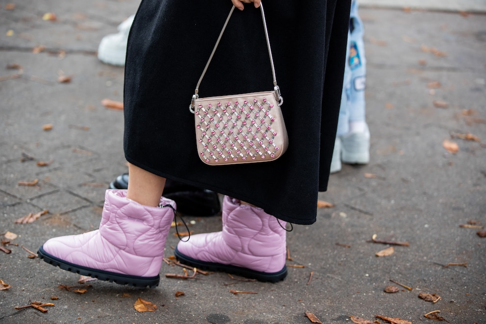 Frau in Winzterschuhen