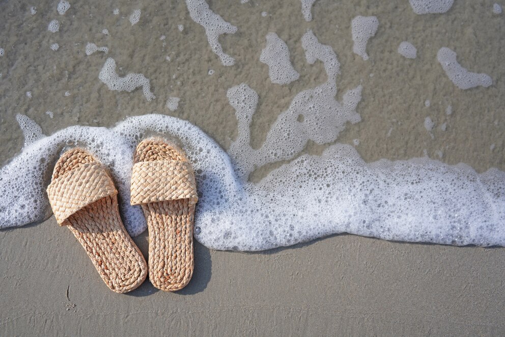 Schuhe auf einem Strand