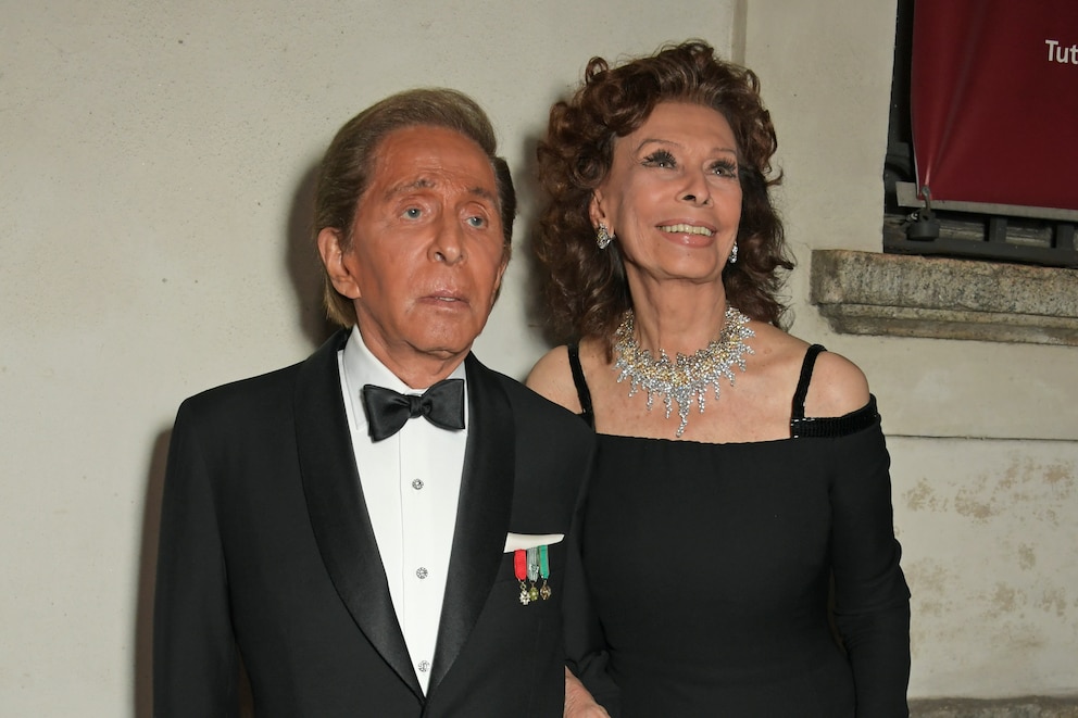 Valentino Garavani und Sophia Loren