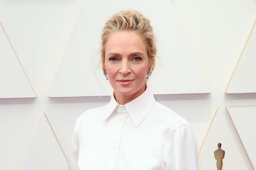 Uma Thurman auf dem roten Teppich der Oscars