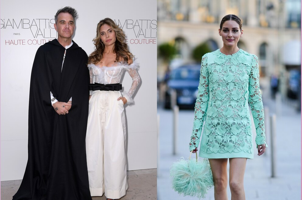 Robbie Williams und Ehefrau und Olivia Palermo