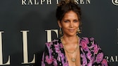 Halle Berry in Kleid mit lila