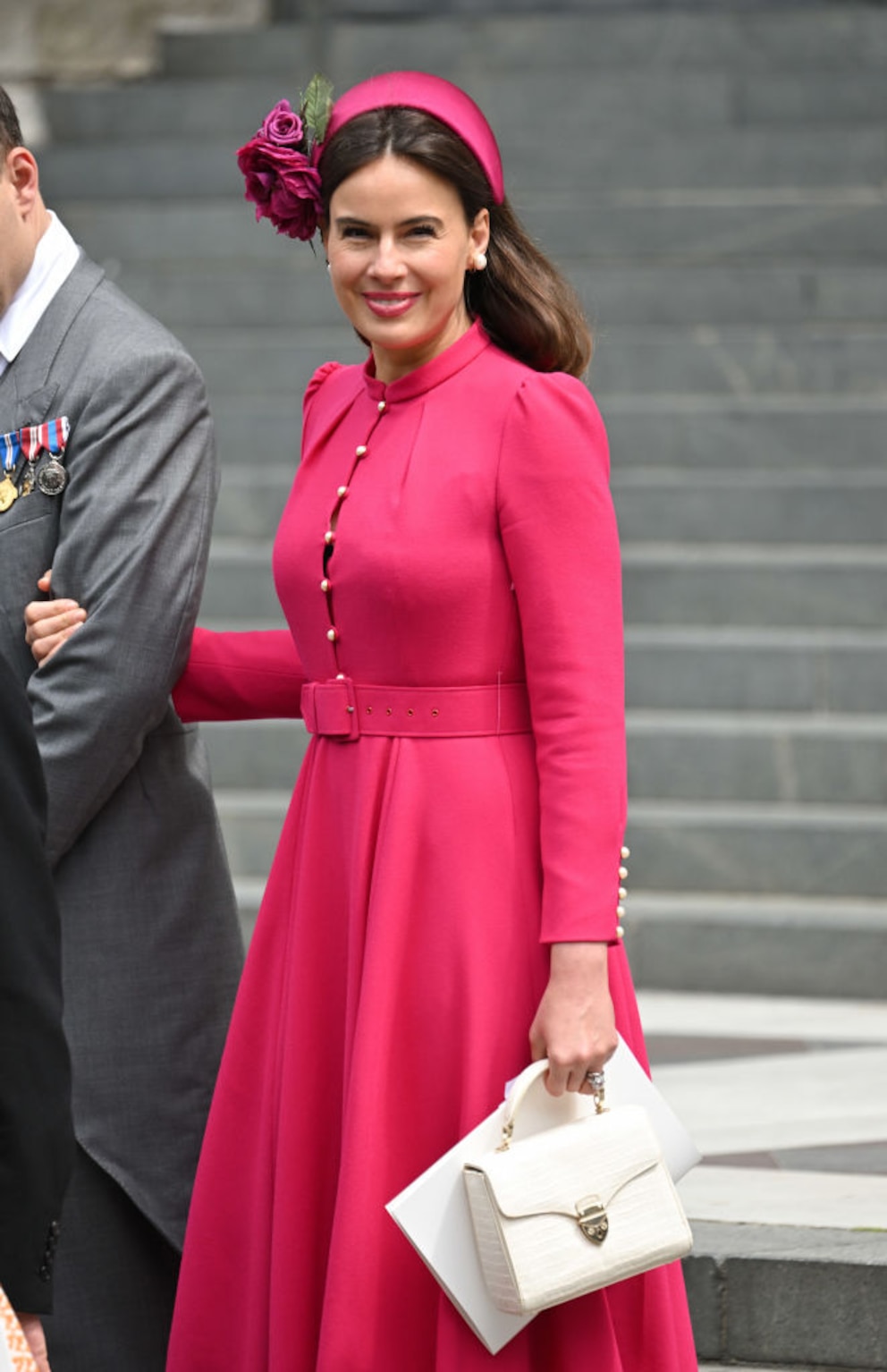 Sophie Winkleman in pinkem Kleid