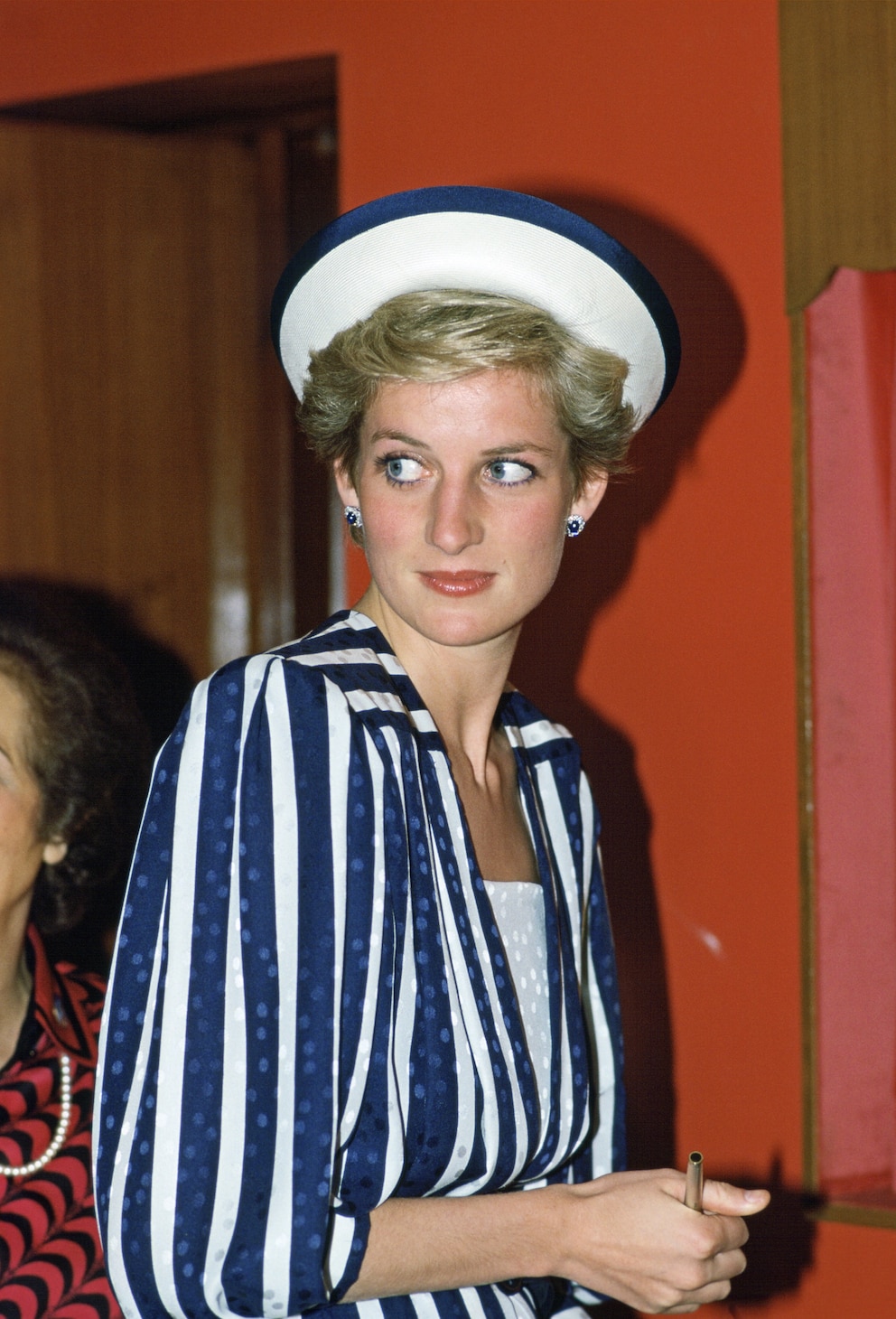 Prinzessin Diana im Streifen-Look