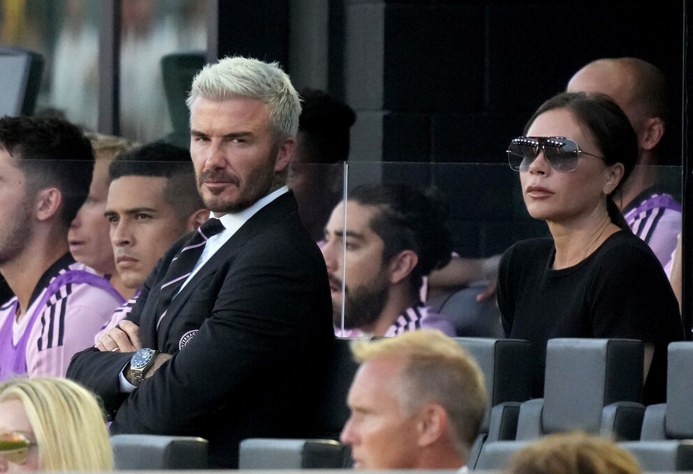 David Beckham in Platinblond