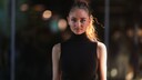Leni Klum, hier noch mit langen Haaren, auf der Fashion Week in New York, ihrem aktuellen Wohn- und Studienort
