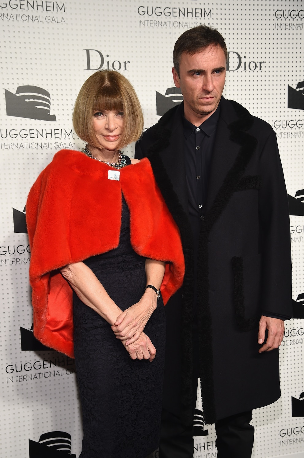 Raf Simons mit Vogue-Chefin Anna Wintour