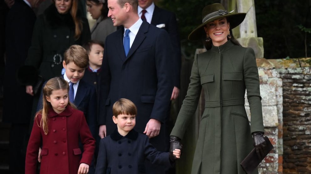 Prinzessin Kate und Prinz William mit Kindern