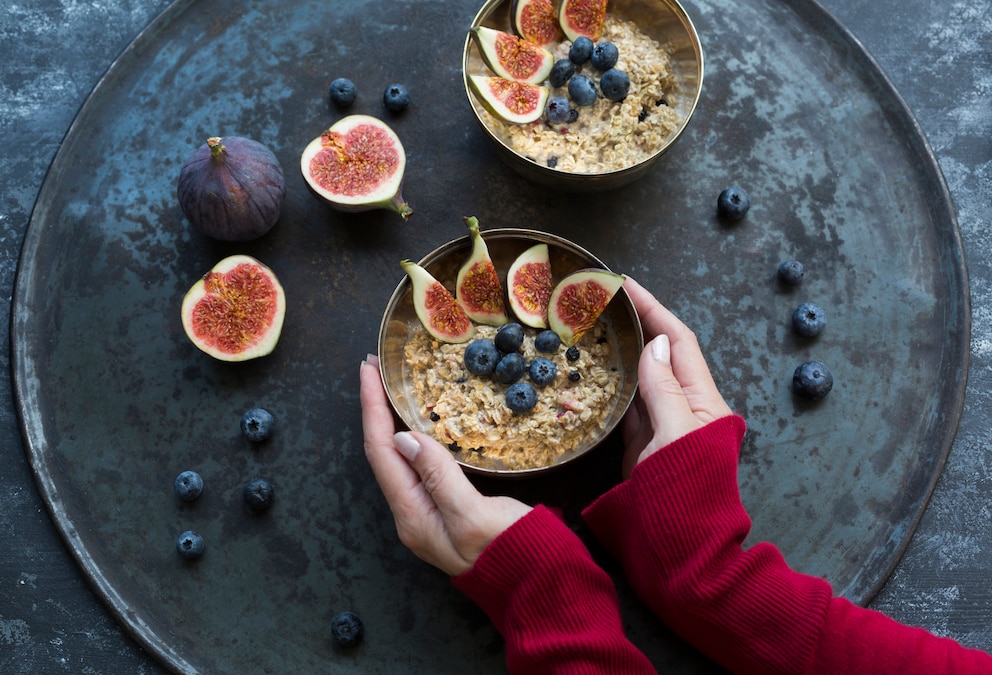 Müsli mit Heidelbeeren