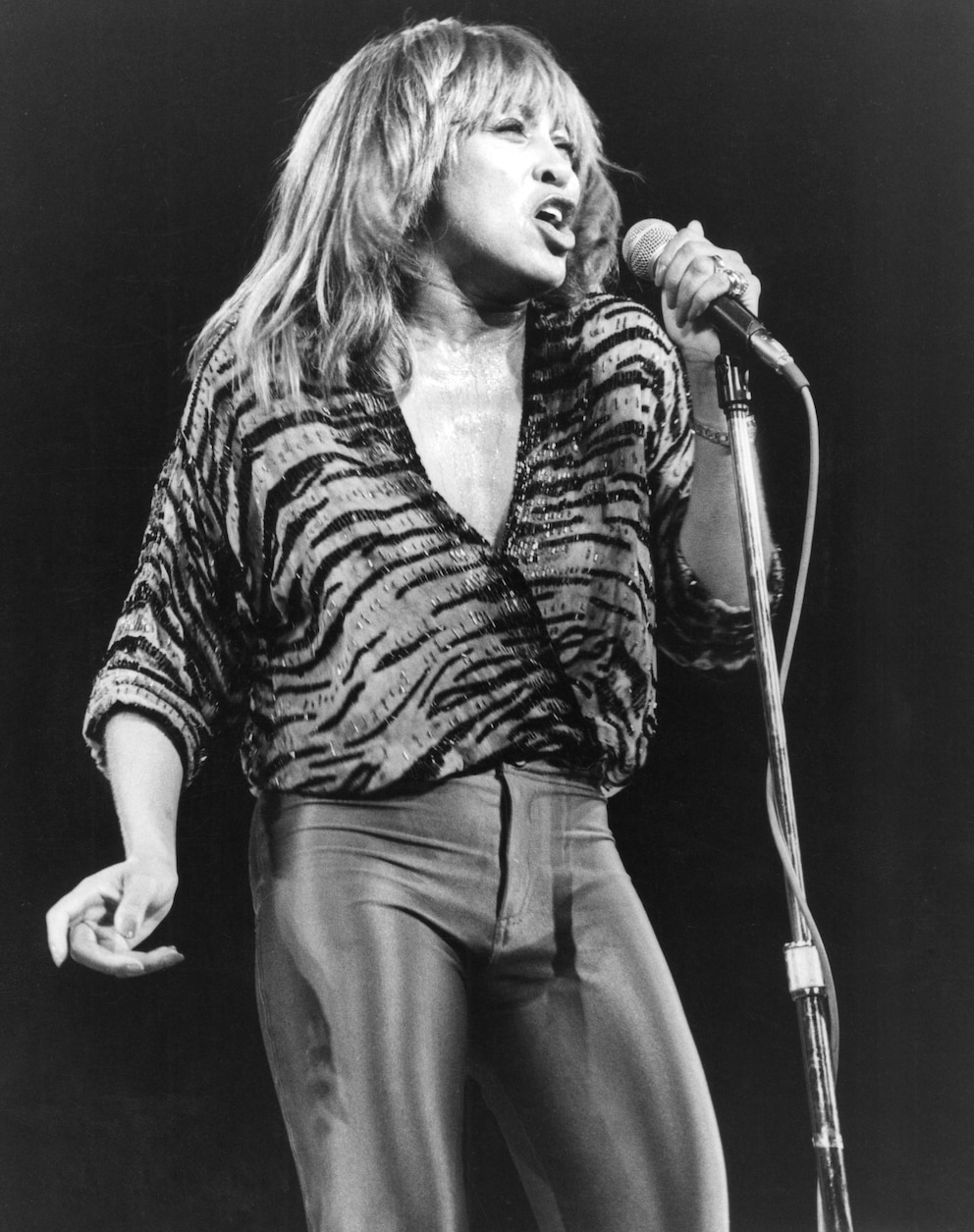 Tina Turner bei einem Konzert 1979