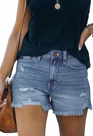 ANCAPELION Damen Denim Shorts