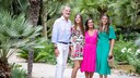 Die spanische Königsfamilie im Garten