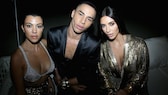 Olivier Rousteing mit seiner Balmain-Muse Kim Kardashian und Schwester Kourtney
