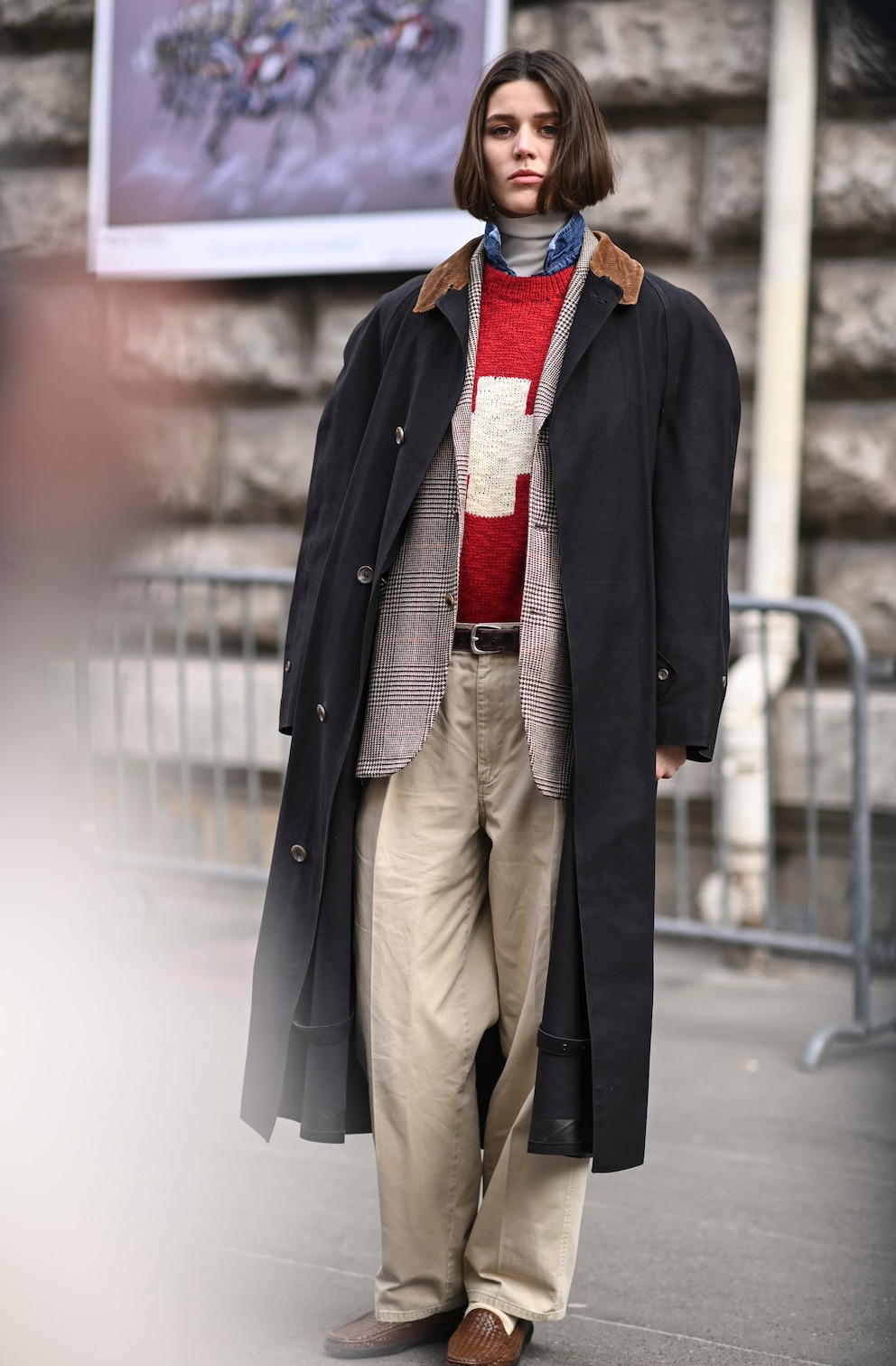 Ovesized über oversized: die „Eclectic Grandpa“-Ästhetik besteht aus dem Layering verschiedener XXL-Teile // Photo by Daniel Zuchnik/Getty Images