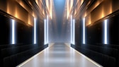 Catwalk, Fashion runway stage background with light effect