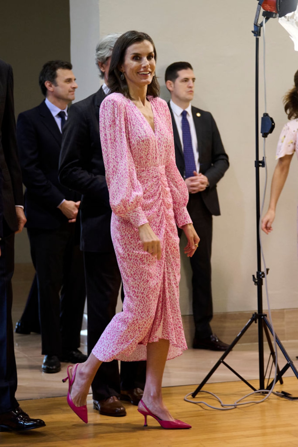 Letizia in einem Traum von Pink von der spanischen Modemarke Lady Pipa