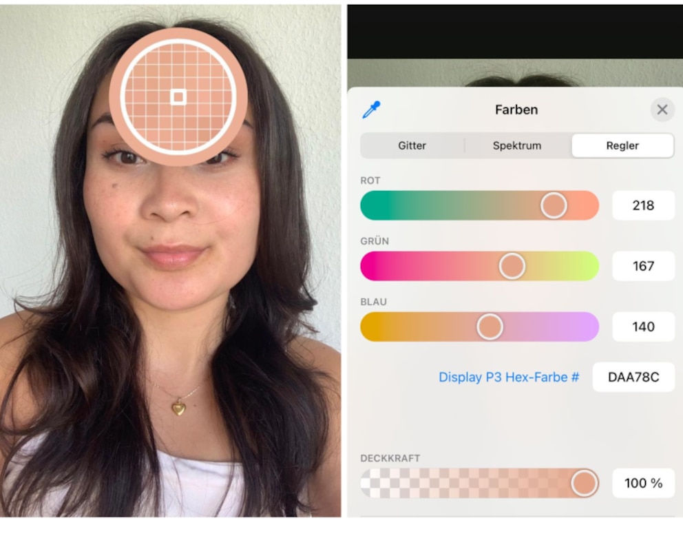 Mit dem Bearbeitungscode lässt sich der Hex-Code von Teint, Haarfarbe und Augenfarbe herausfinden