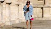 Jeans-Bermuda, Jeansjacke, Croptop, Streetstyle