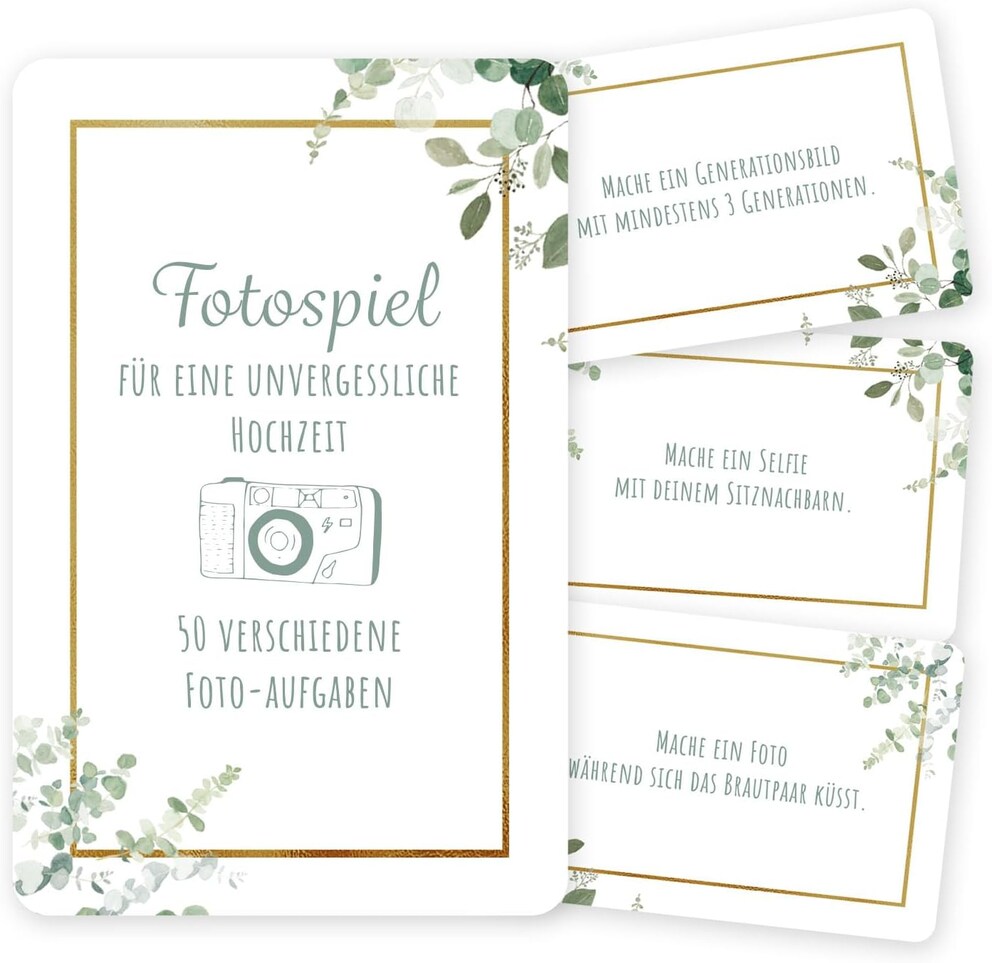 Hochzeit - Fotoaufgaben für Gäste