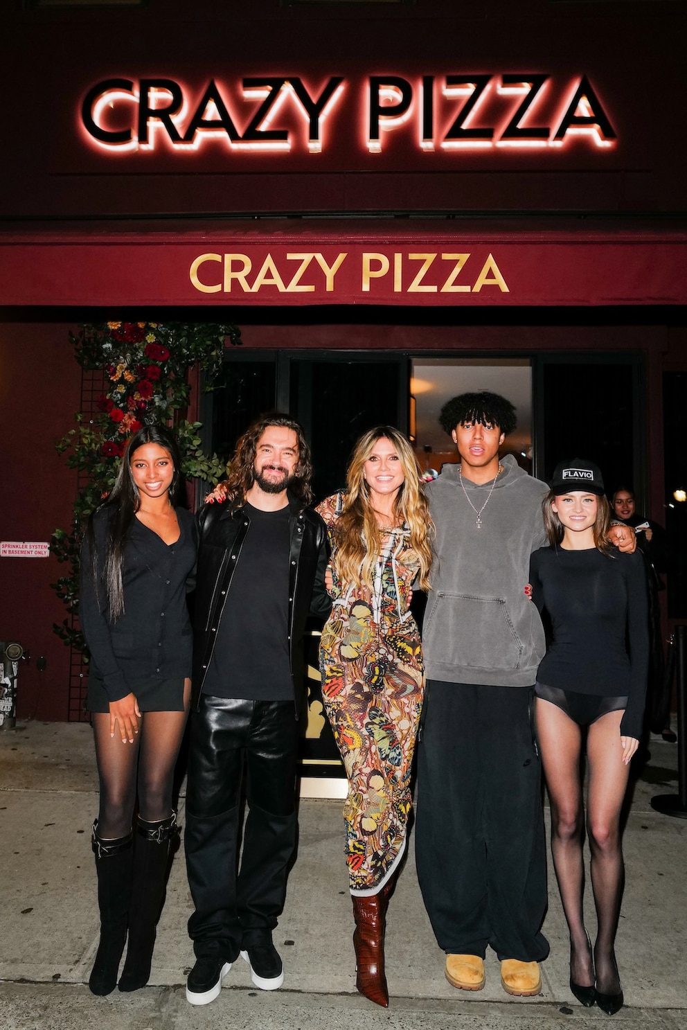 V.l.n.r.: Lou Samuel, Tom Kaulitz, Heidi Klum, Johan Samuel, Leni Klum