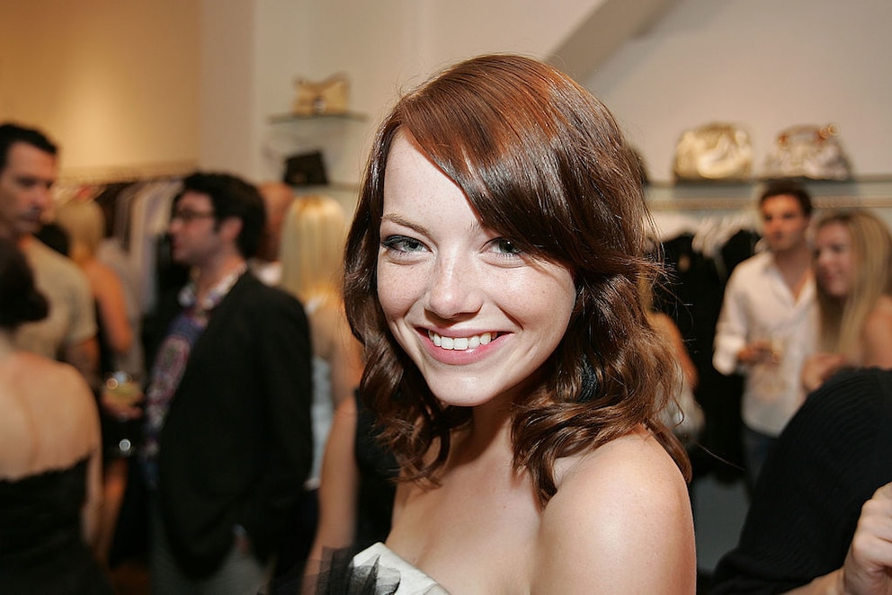 Emma Stone 2008 auf einer Veranstaltung zum Beginn ihrer Karriere